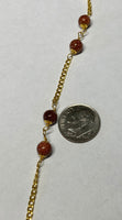 14 Karat Yellow Gold 6mm Venturina Goldstone Curb Link 7" Bracelet