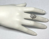 Vintage NOS 14KT White Gold 0.35 Carat Old Mine Cut Diamond Filigree Ladies Ring