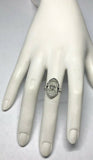 Vintage NOS 14KT White Gold 0.33 Carat Oval Diamond Filigree Ladies Ring