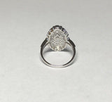 Vintage NOS 14KT White Gold 0.22 Carat Old European Cut Diamond Filigree Ladies Ring