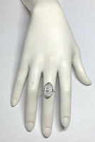 Vintage NOS 14KT White Gold 0.22 Carat Old European Cut Diamond Filigree Ladies Ring