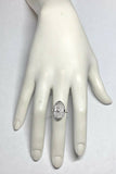 Vintage NOS 14KT White Gold 0.22 Carat Old European Cut Diamond Filigree Ladies Ring