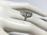 Vintage NOS 14KT White Gold 0.20 Carat Old European Cut Diamond Filigree Ladies Ring