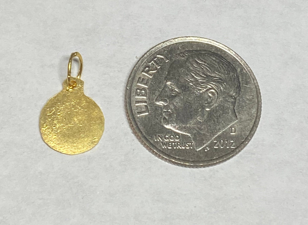 14Kt Yellow Gold Our Lady of Mount Carmel "Virgen del Carmen" 8mm Baby ...