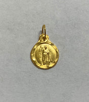 14K Yellow Gold Saint Martin de Porres "San Martin de Porres" 8mm Baby Medal