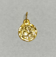 14 Karat Yellow Gold Our Lady of Perpetual Help 8mm Baby Medal