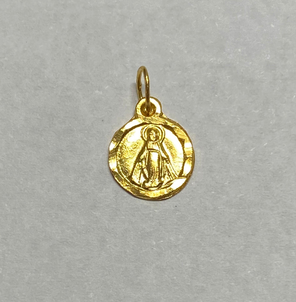 14 Karat Yellow Gold Virgen Milagrosa "Our Lady of Miracles" 8mm Baby ...