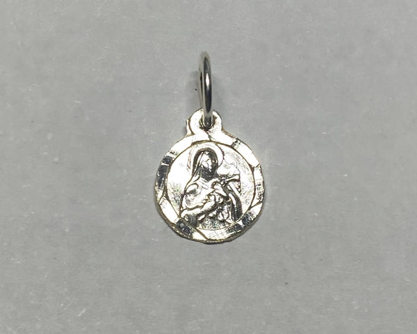 Sterling Silver Therese of Lisieux "The Little Flower" 8mm Baby Medal