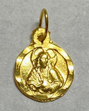 14 Karat Yellow Gold Sacred Heart of Jesus "Sagrado Corazon de Jesus" 8mm Baby Medal