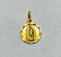 14 Karat Yellow Gold Our Lady of Guadalupe 8mm Baby Medal