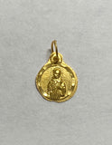 14K Yellow Gold Saint Martin de Porres "San Martin de Porres" 8mm Baby Medal