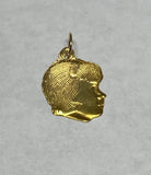 14K Girl Head Charm