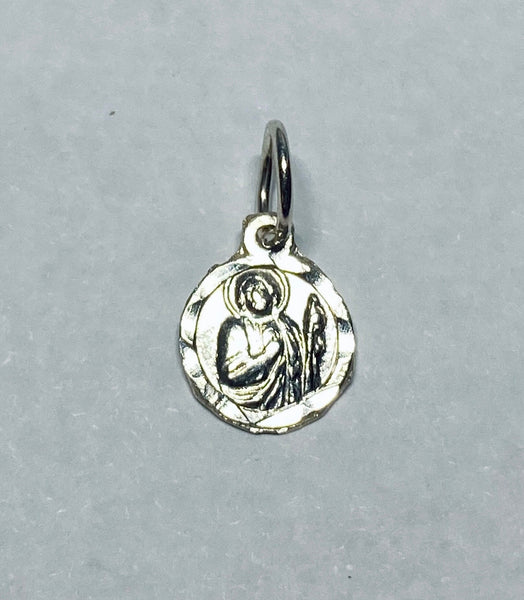 Sterling Silver Saint Jude Thaddeus "San Judas Tadeo" 8mm Baby Medal