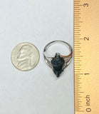 Vintage 1960's New Old Stock Blackamoor Ring in Rhodium-plated Sterling Silver