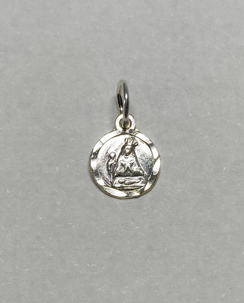 Sterling Silver Our Lady of Altagracia "Virgen de la Altagracia" 8mm Baby Medal