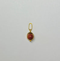 Vintage NOS 1960's 18K Goldstone Venturina Spinner Charm (6mm or 7mm)