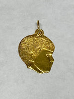 14K Boy Head Charm