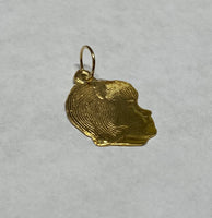 14K Girl Head Charm