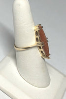 10K Yellow Gold Marquise-cut Goldstone Venturina Ladies Solitaire Ring