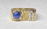 Vintage 1960's Blue Star Sapphire and Diamond Ring