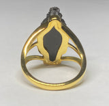 Vintage 1960's New Old Stock Blackamoor Ring in 18K Gold-plated Sterling Silver