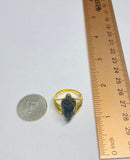 Vintage 1960's New Old Stock Blackamoor Ring in 18K Gold-plated Sterling Silver