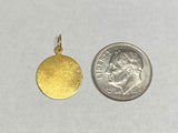 10 Karat Yellow Gold Saint Barbara "Santa Barbara" 13mm Medal