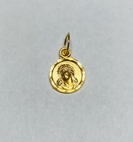 14K Yellow Gold "Gran Poder de Jesus" ECCE Homo Face of Jesus 8mm Baby Medal