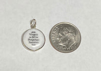 Sterling Silver Enameled Our Lady of Perpetual Help "Perpetuo Socorro" 13mm (0.50") Medal