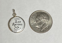 Sterling Silver Enameled Saint Anthony of Padua "San Antonio" 13mm (0.50") Medal