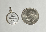 Sterling Silver Enameled Saint Anthony of Padua "San Antonio" 13mm (0.50") Medal