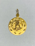 10 Karat Yellow Gold Our Lady of Charity "Caridad del Cobre" 13mm Medal