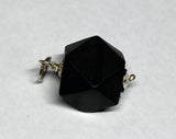 Sterling Silver Genuine 12mm Azabache Jet Black Charm