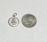 Sterling Silver Enameled Miraculous Virgin Mary "Milagrosa" 13mm (0.50") Medal