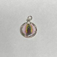 Sterling Silver Enameled Virgin of Guadalupe 13mm (0.50") Medal