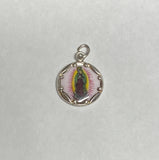 Sterling Silver Enameled Virgin of Guadalupe 13mm (0.50") Medal