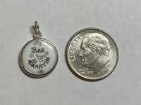 Sterling Silver Enameled San Martin de Porres 13mm (0.50") Medal