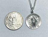 Sterling Silver Saint Florian Patron Saint of Firefighters Medal (Available with or without 20" Curb Link Chain)