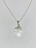 Sterling Silver & Genuine Mother-of-Pearl Dolphin Pendant with 18" Box Chain