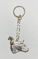 Sterling Silver Cocker Spaniel Dog Figaro Link Key Chain