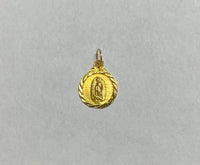 14 Karat Yellow Gold Our Lady of Guadalupe "Virgen de Guadalupe" 11mm Medal