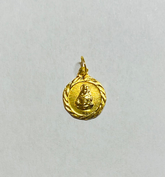 14 Karat Yellow Gold Saint Barbara 11mm Medal