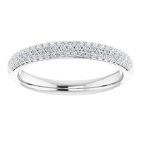 14K White Gold 1/3 CTW Genuine Diamond Band