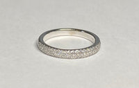 14K White Gold 1/3 CTW Genuine Diamond Band