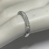 14K White Gold 1/3 CTW Genuine Diamond Band