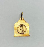 14K Yellow Gold Saint Lazarus "San Lazaro Capilla" Chapel Style Medal