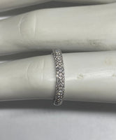 14K White Gold 1/3 CTW Genuine Diamond Band