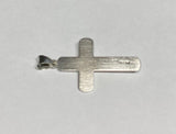 Sterling Silver Rhodium Crucifix Pendant