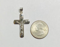 Sterling Silver Rhodium Crucifix Pendant