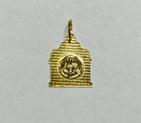 14K Yellow Gold Saint Barbara "Santa Barbara Capilla" Chapel Style Medal